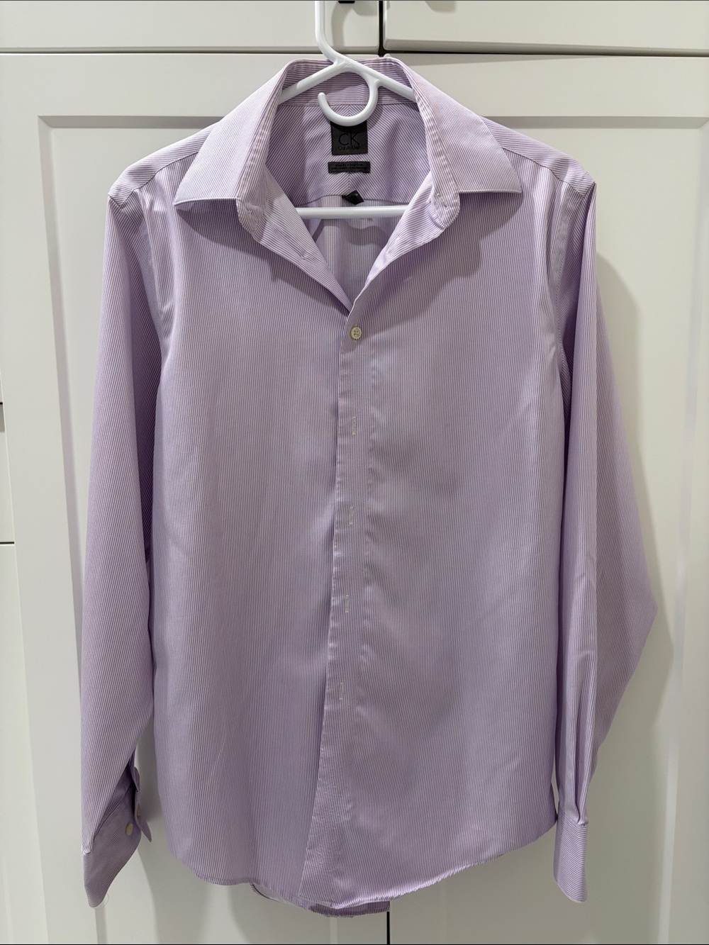 Calvin Klein Men's Light Lavender Dress Shirt